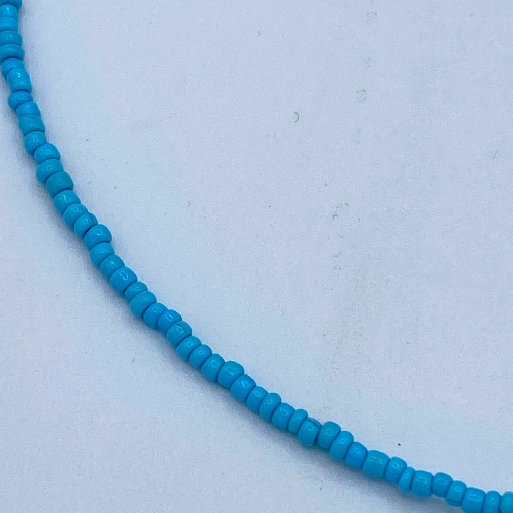 Handcrafted Simplistic Turquoise Bead Necklace Wi… - image 4